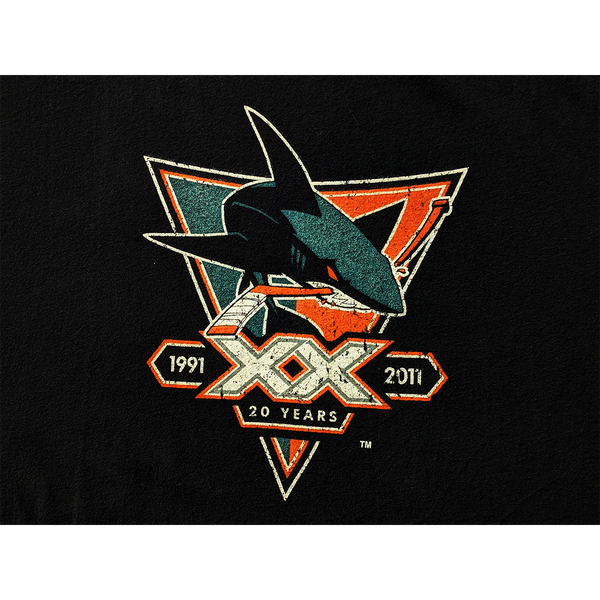 San Jose Sharks NHL 2011 20th Anniversary Vintage Unisex Top