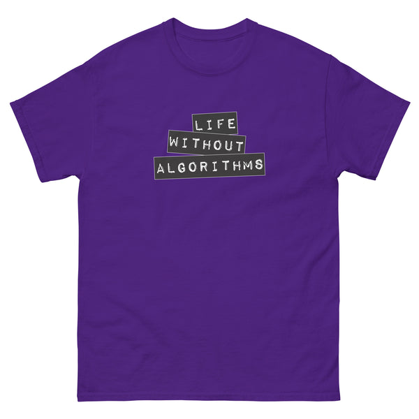 Life Without Algorithms Label Maker Men's Tee