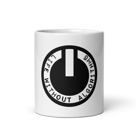 Life Without Algorithms Logo White Mug