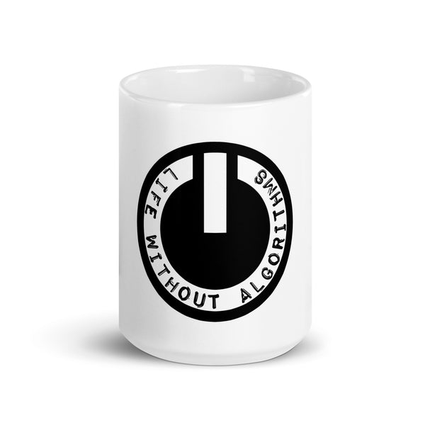 Life Without Algorithms Logo White Mug